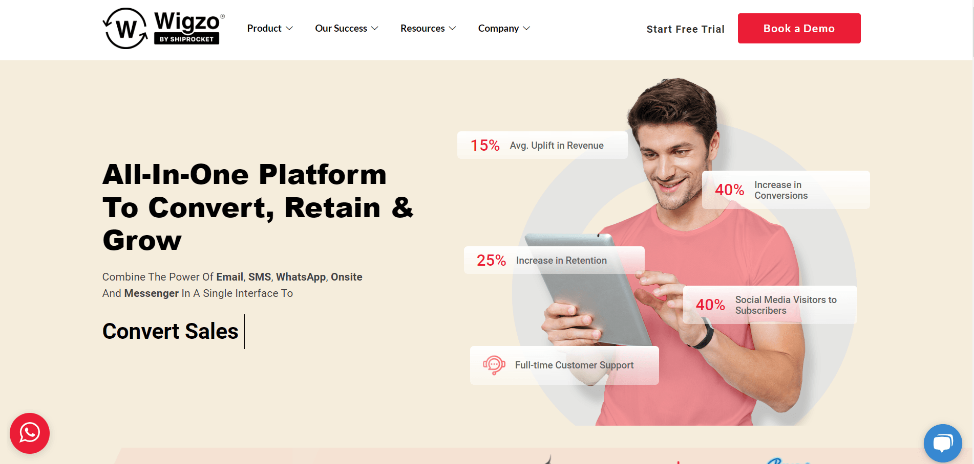 Wigzo is a WhatsApp marketing tool which promotes cart recovery.