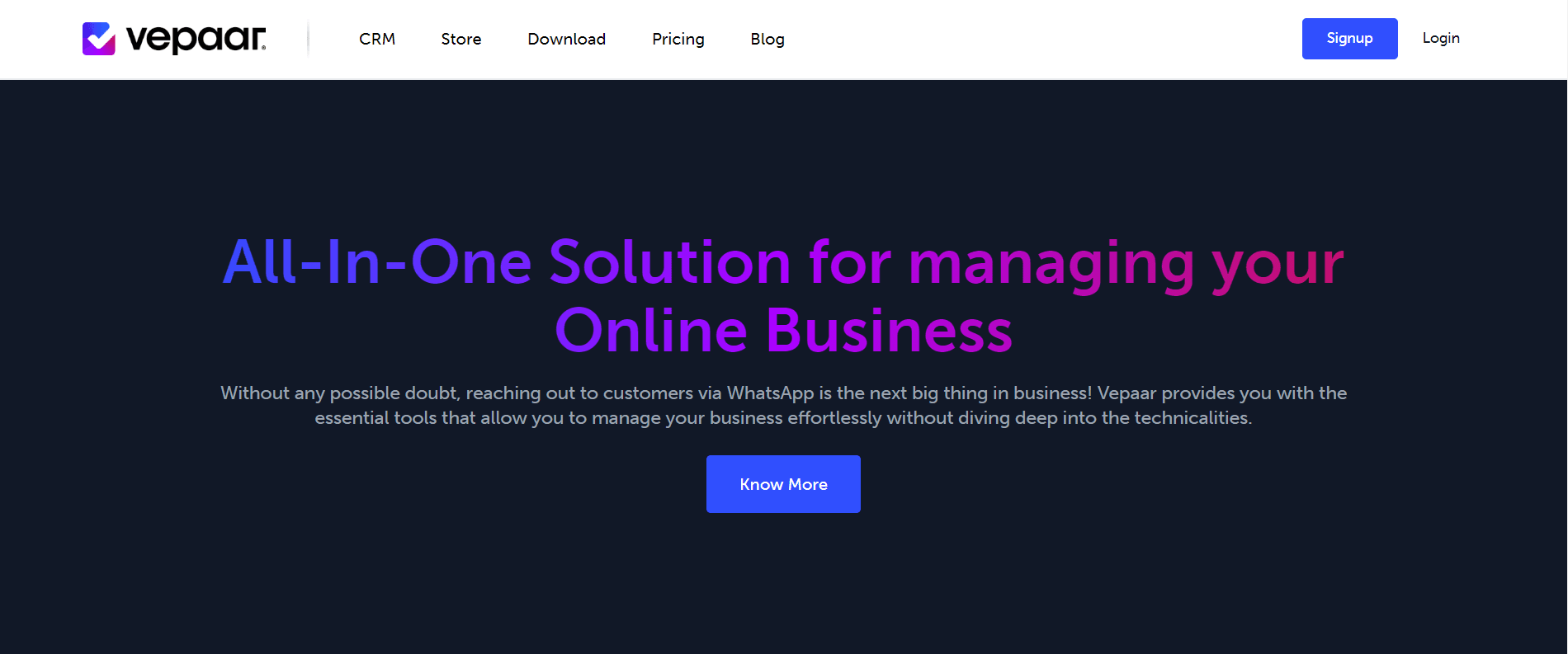 Vepaar, broadcast list and create client profiles.