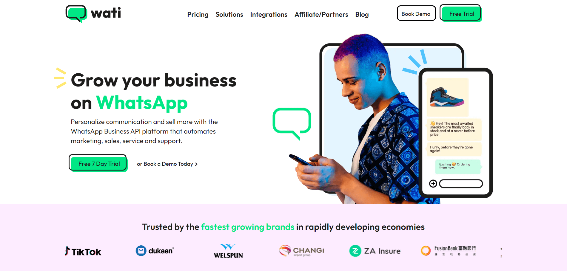 WATI, one of the popular bulk messaging WhatsApp marketing tool.