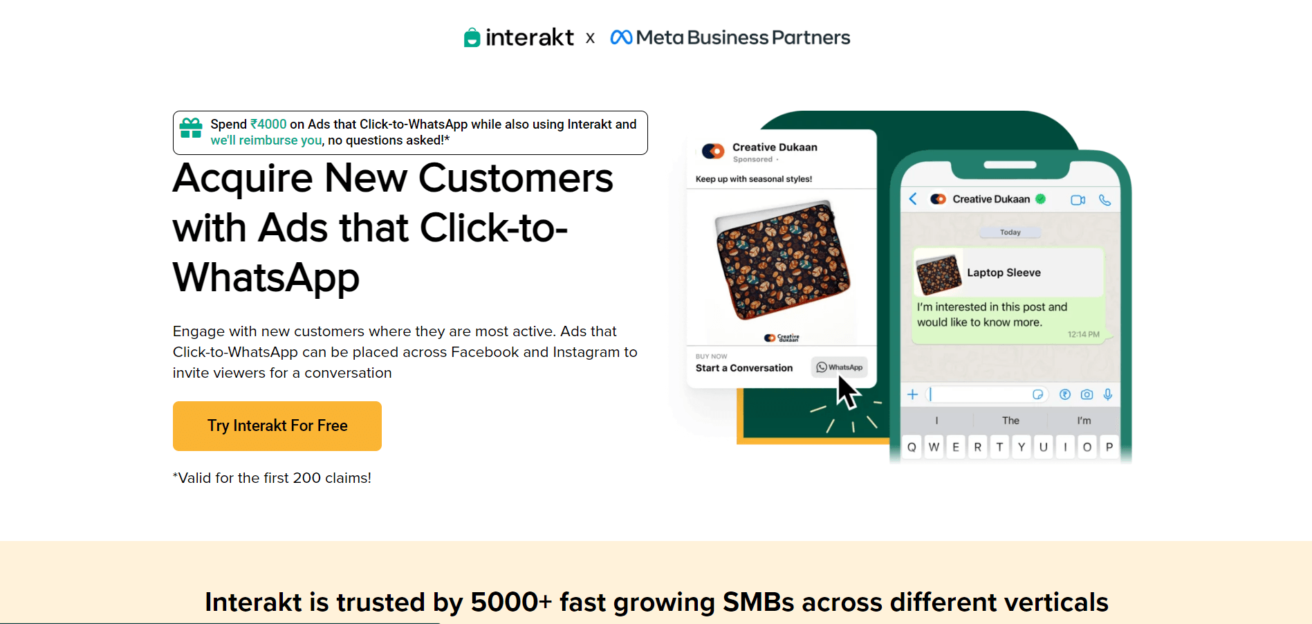 Interakt is a WhatsApp marketing tool which provides campaign analytics and scope to build WhatsApp store.