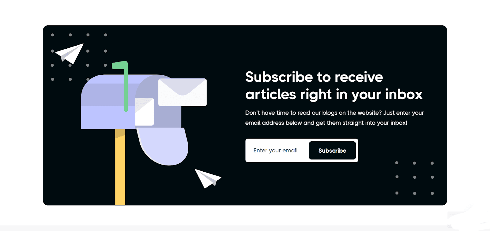 An example of an email opt-in form used by Zixflow on its blog pages. 