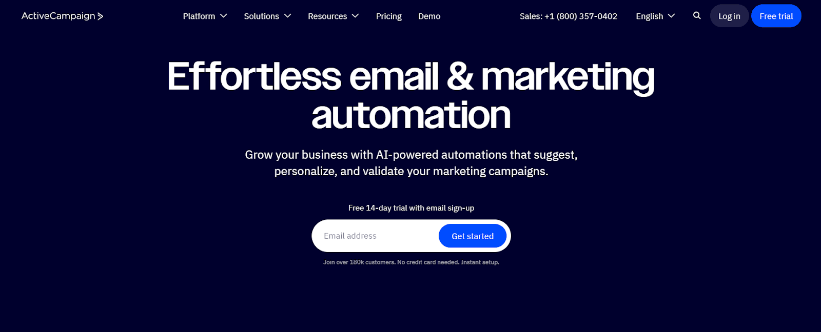 ActiveCampaign is an email marketing and automation platform. 