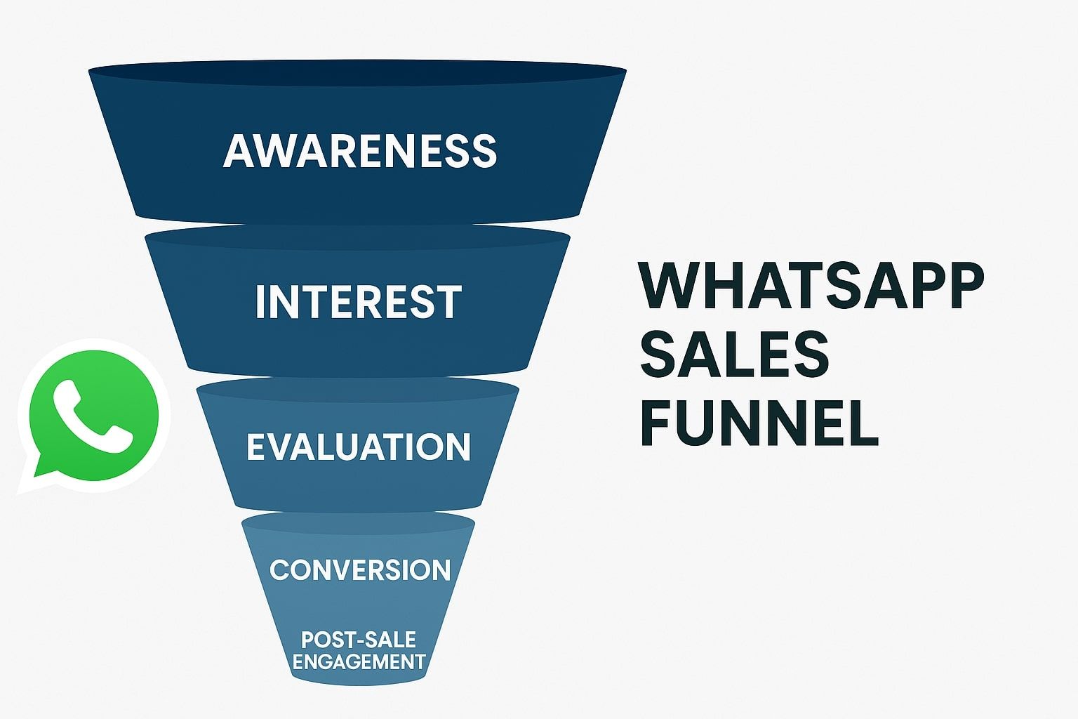 An example of a WhatsApp sales funnel.