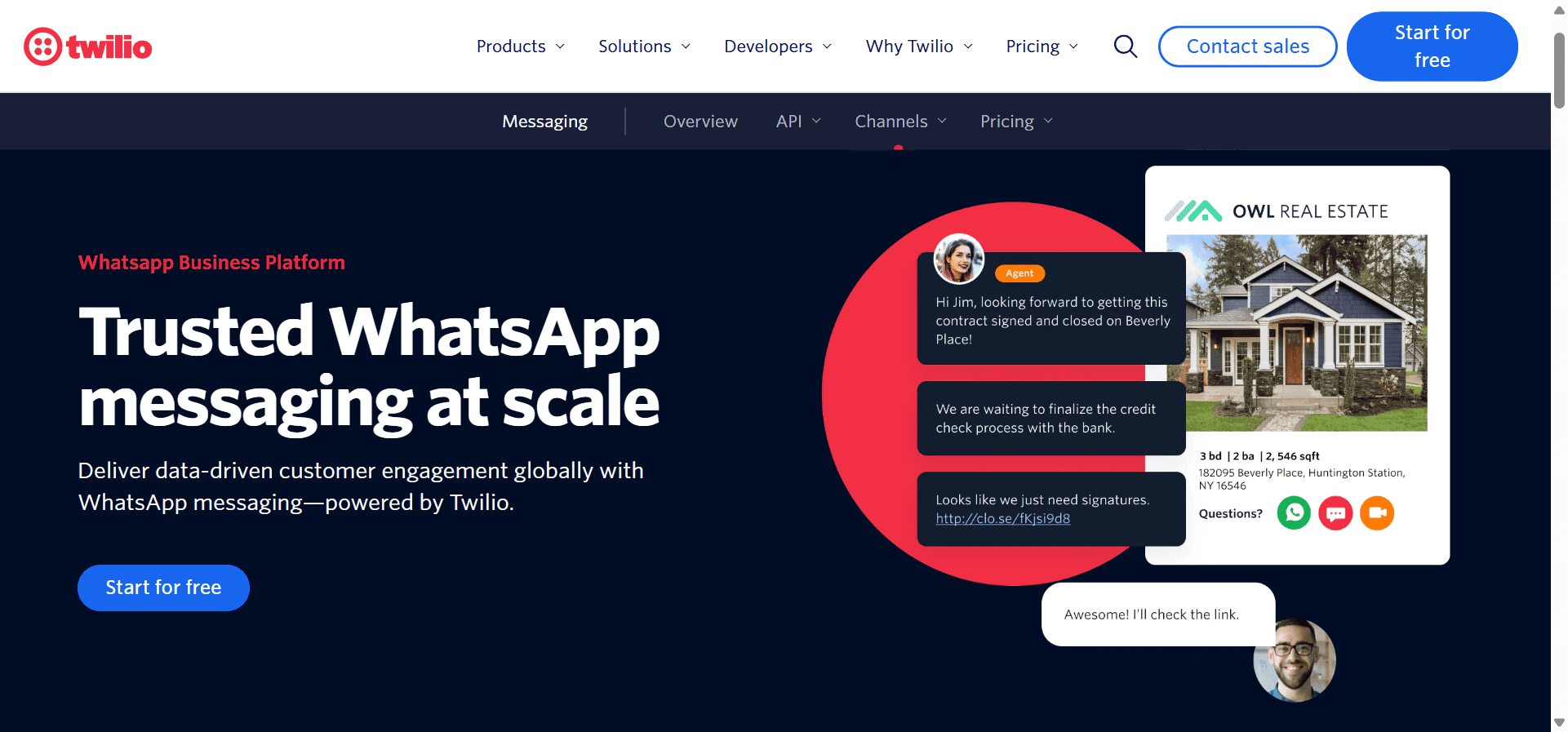 Twilio is a well-known WhatsApp API provider.