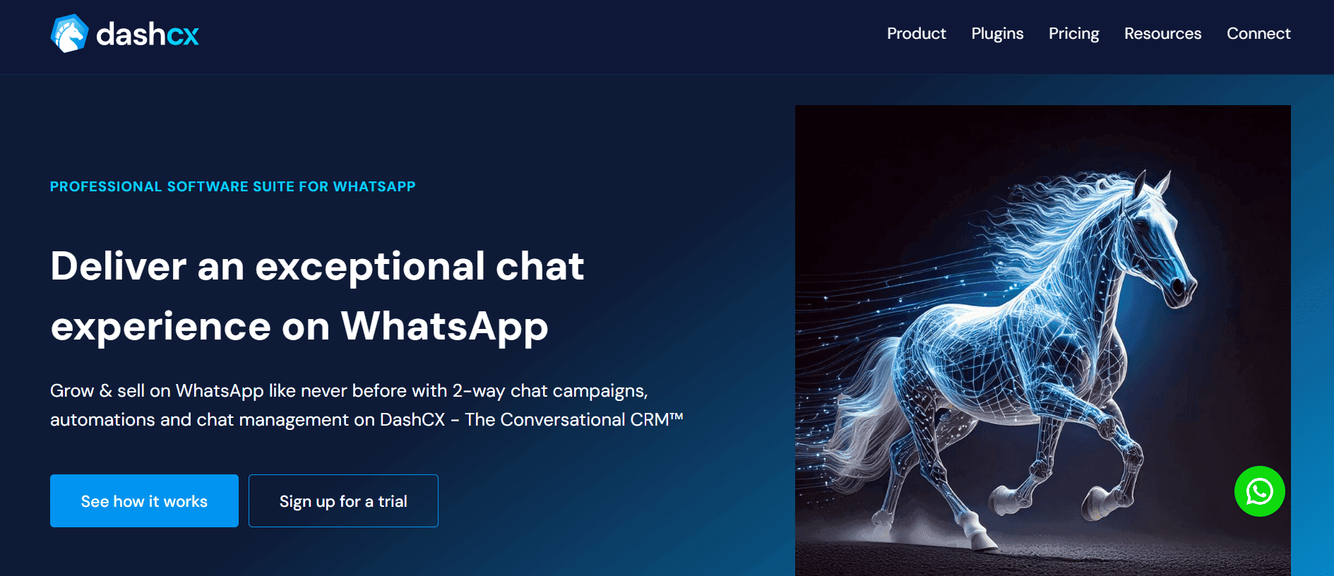 DashCX, a WhatsApp communication platform that offers API capabilities as well.