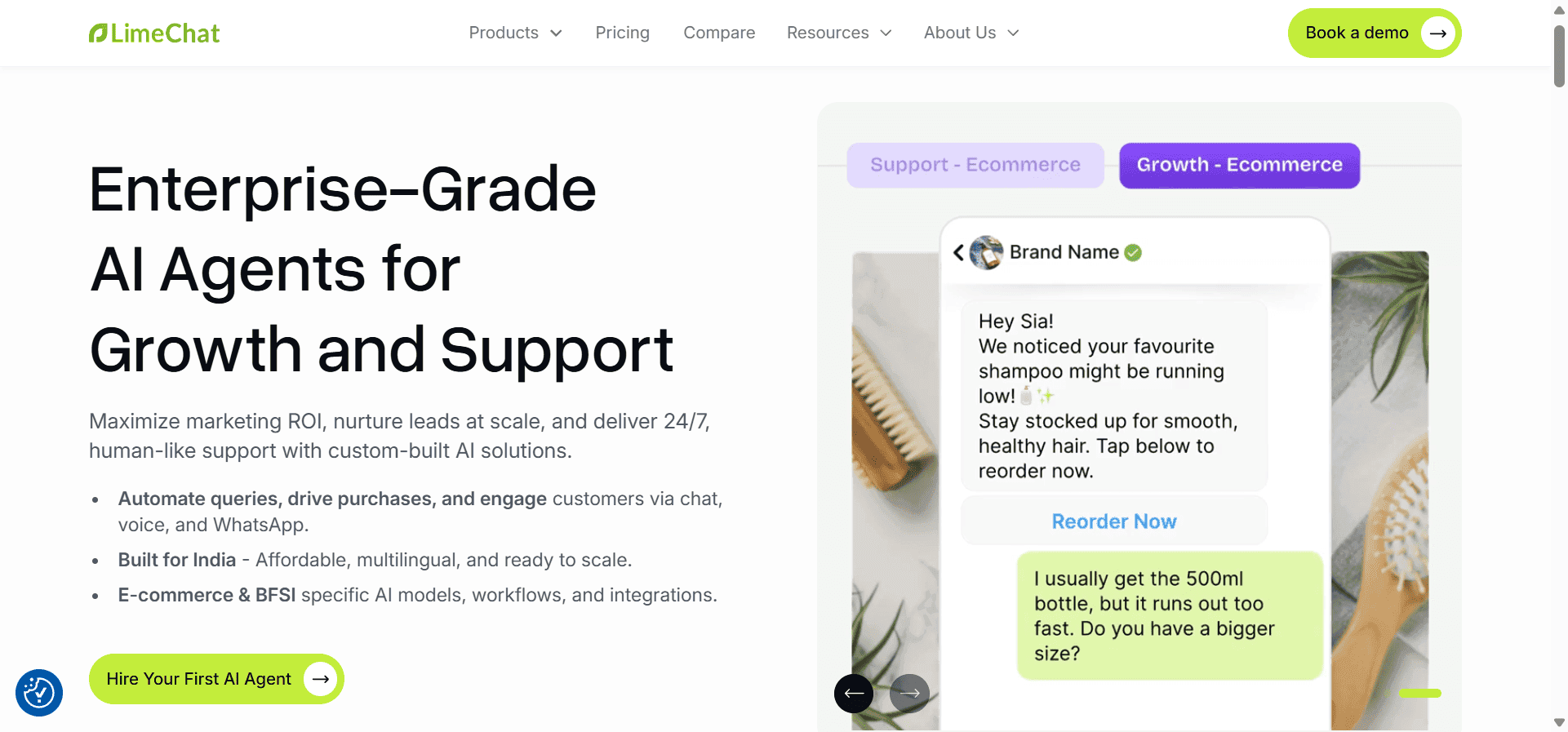 LimeChat, an AI-powered automation and WhatsApp API provider.