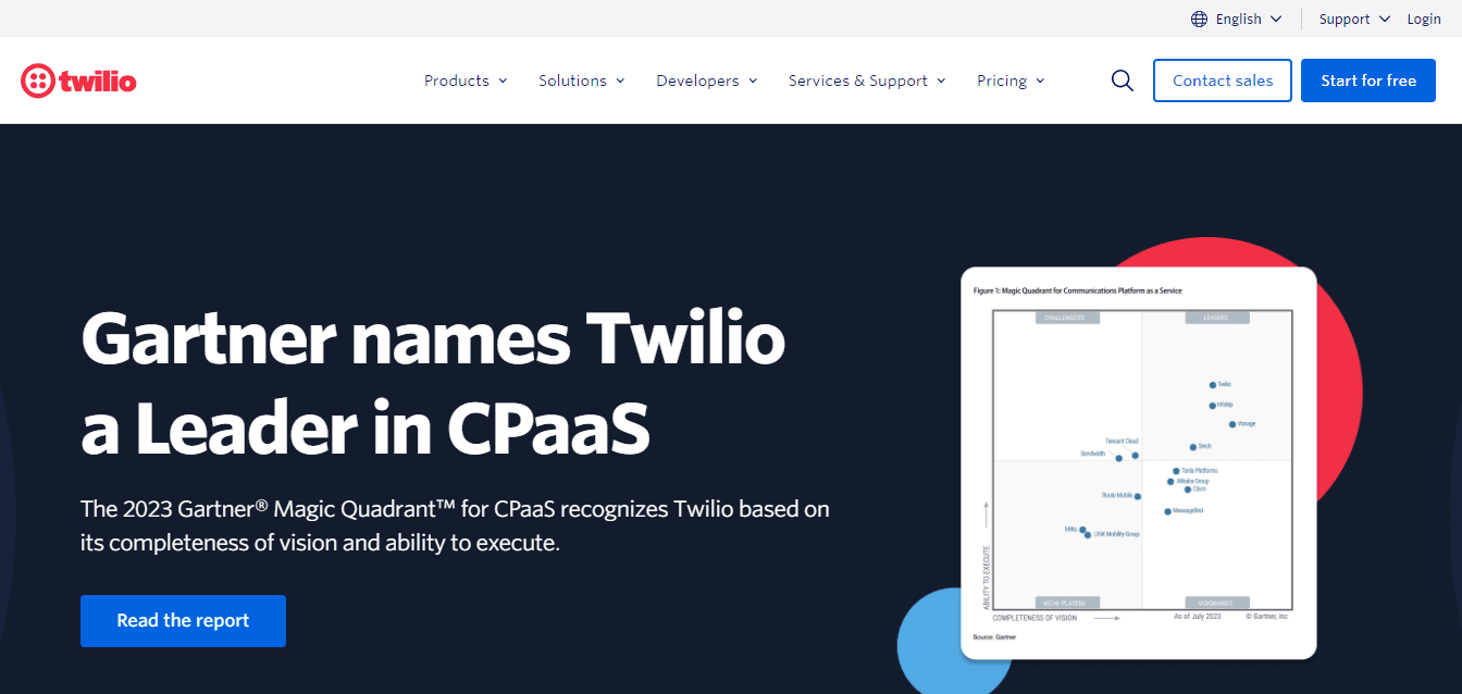 Twilio is an amazing Yellow AI competitor for automating your WhatsApp communication.