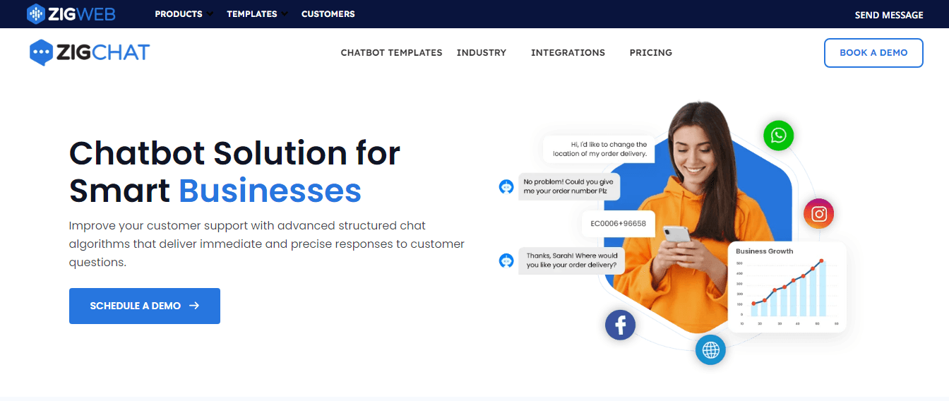 ZigChat, a great chatbot platform for your WhatsApp needs.