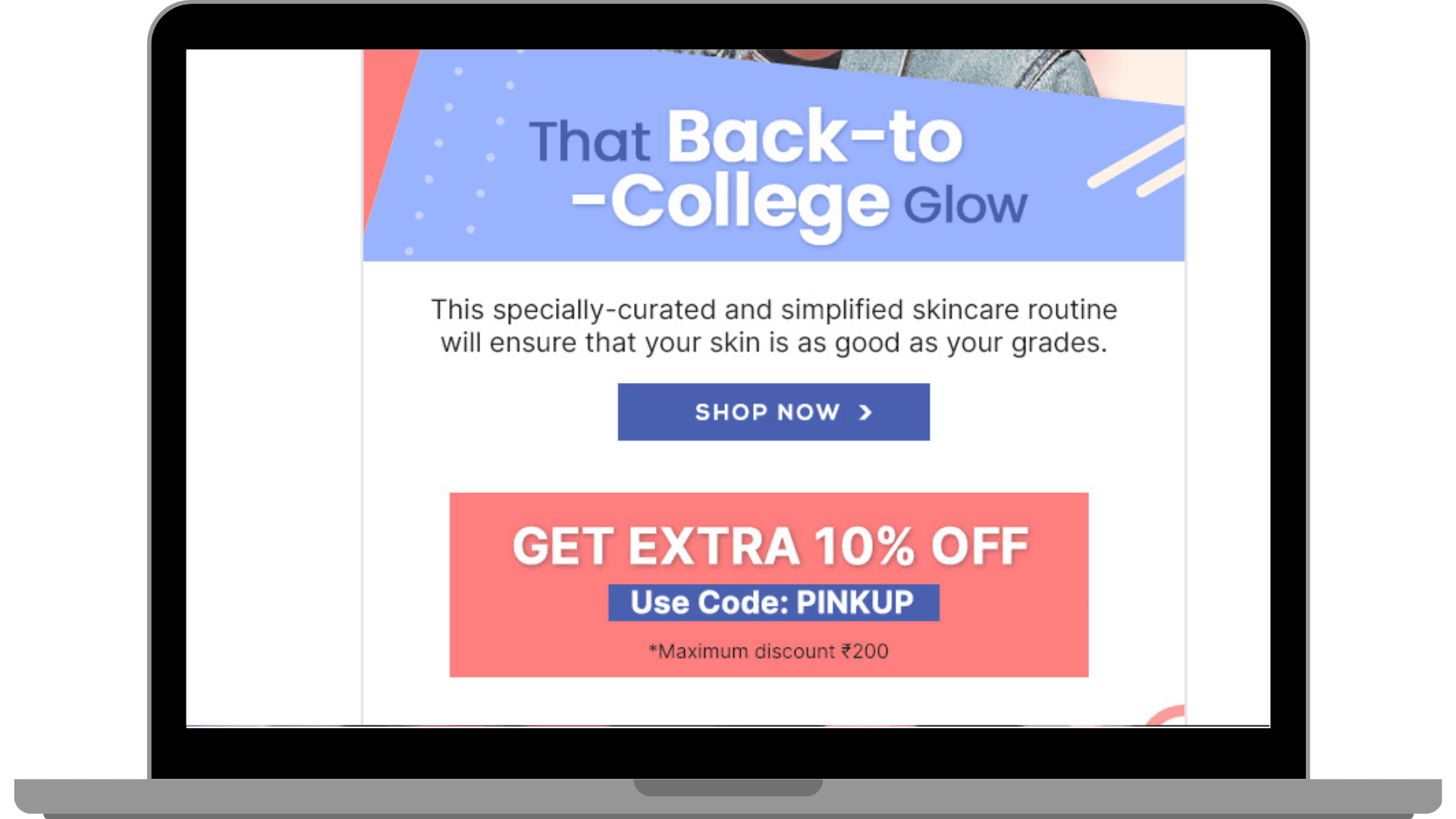 Limited time discount offer received by Nykaa