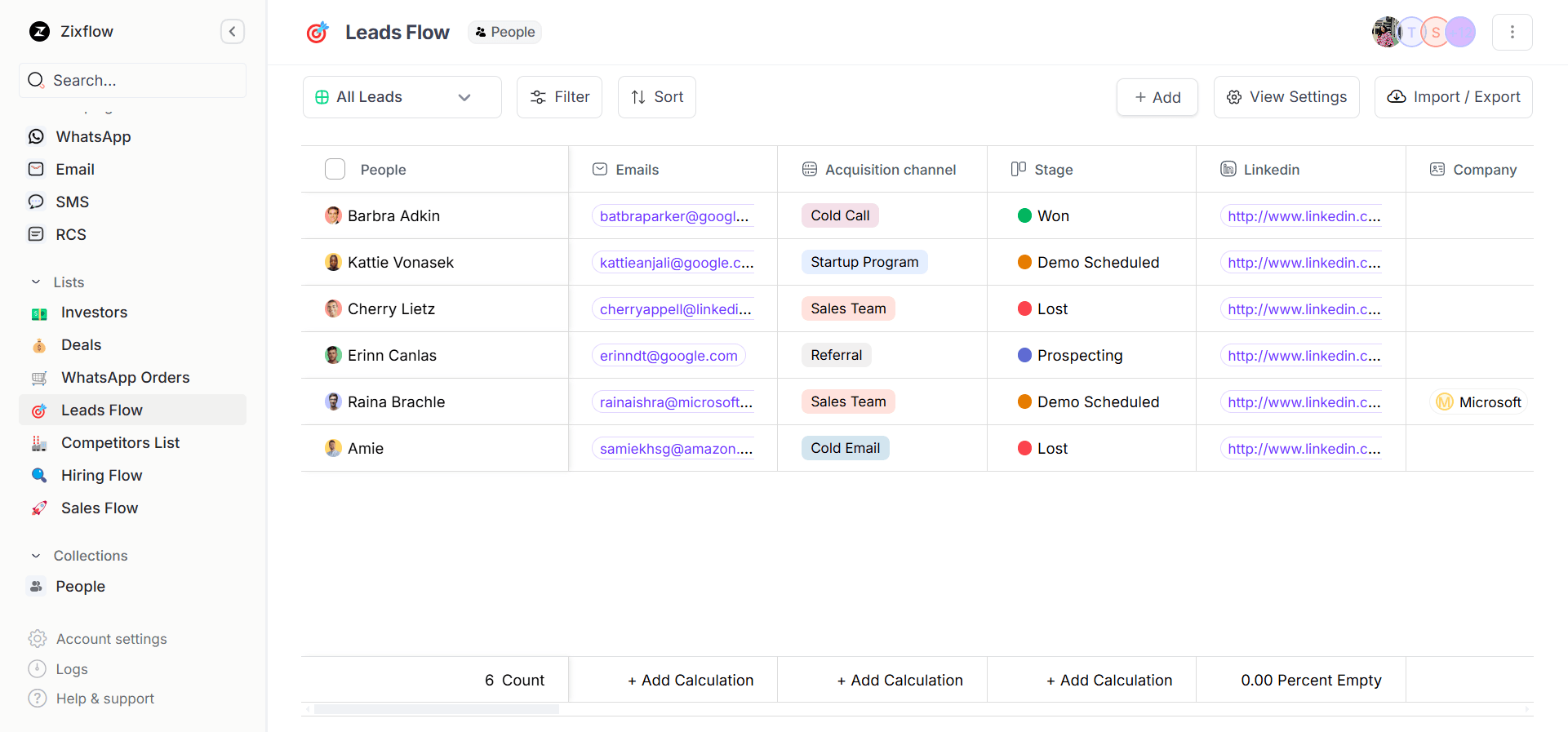 Zixflow CRM is an intuitive platform with a straightforward UI for a low learning curve.