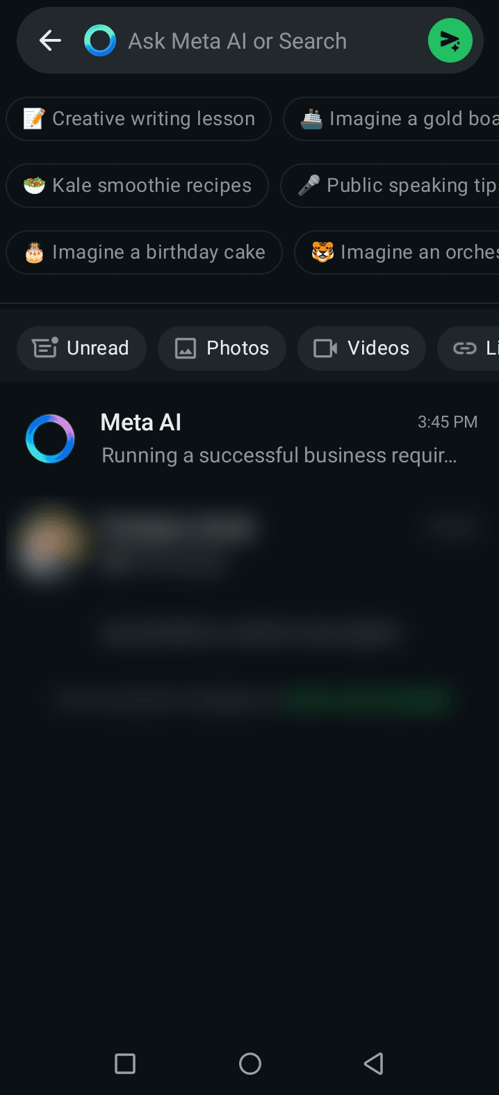 Meta AI on WhatsApp.