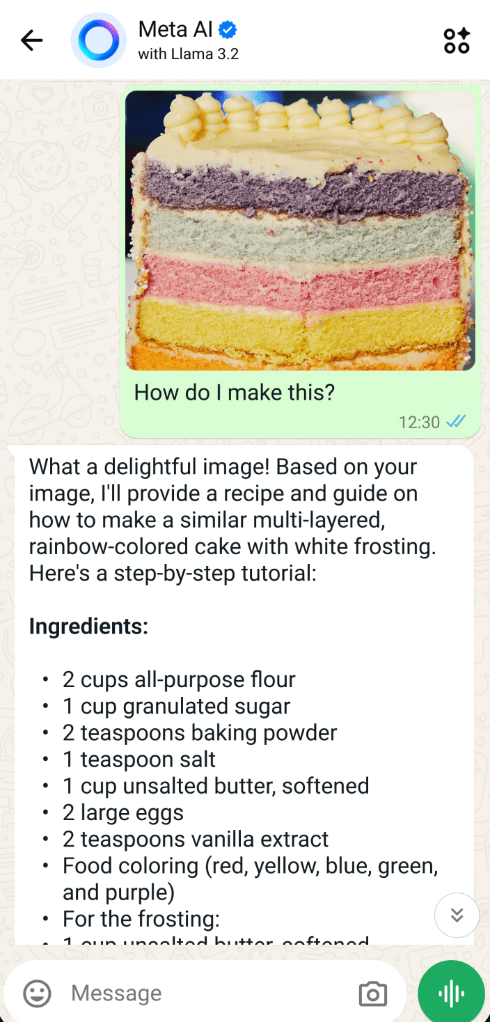 Meta AI on Messenger.