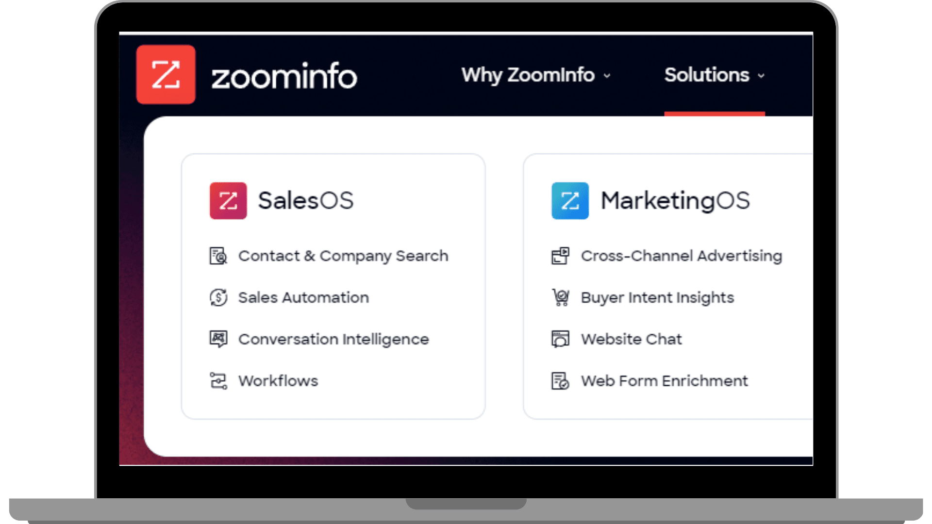 Services provided by the ZoomInfo platform.
