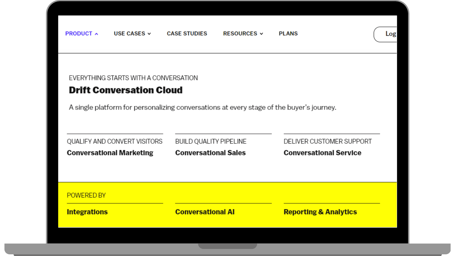 Conversational products offered by Drift.