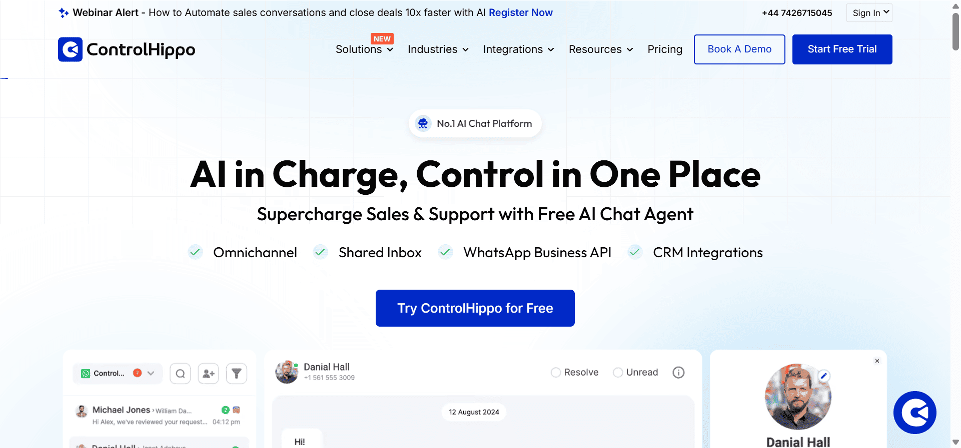 Engati, a WhatsApp chatbot platform for building tailored bots to automate interactions. 
