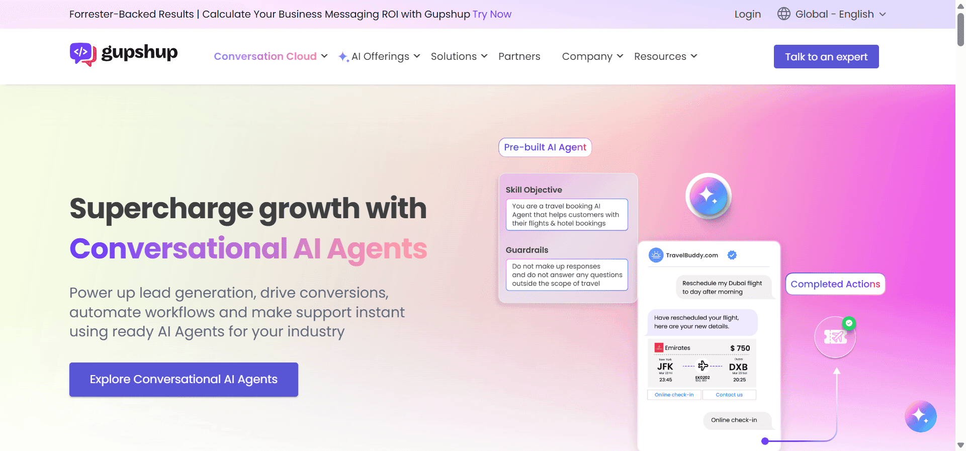 Gupshup, a WhatsApp tool for handling your business conversations. 