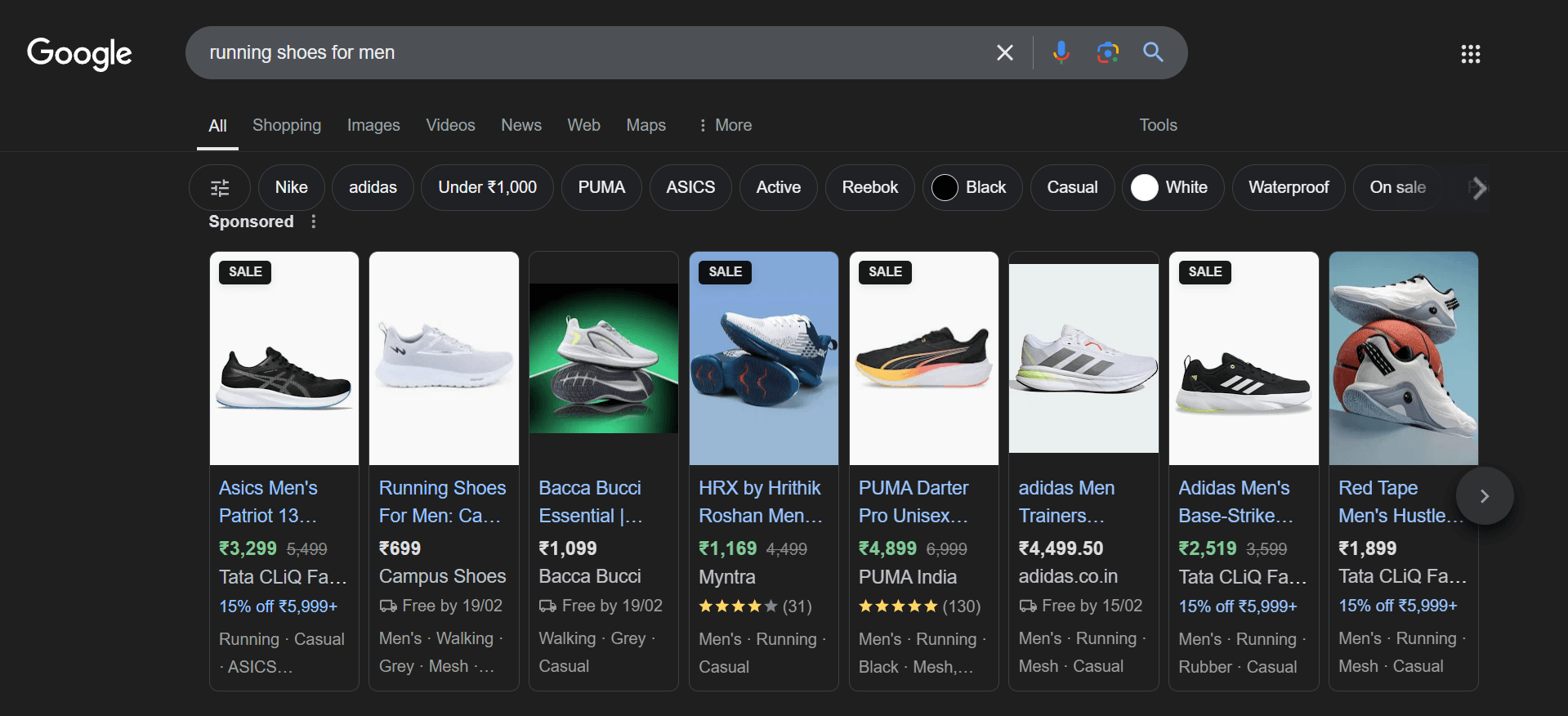 PPC ads example on Google Search.