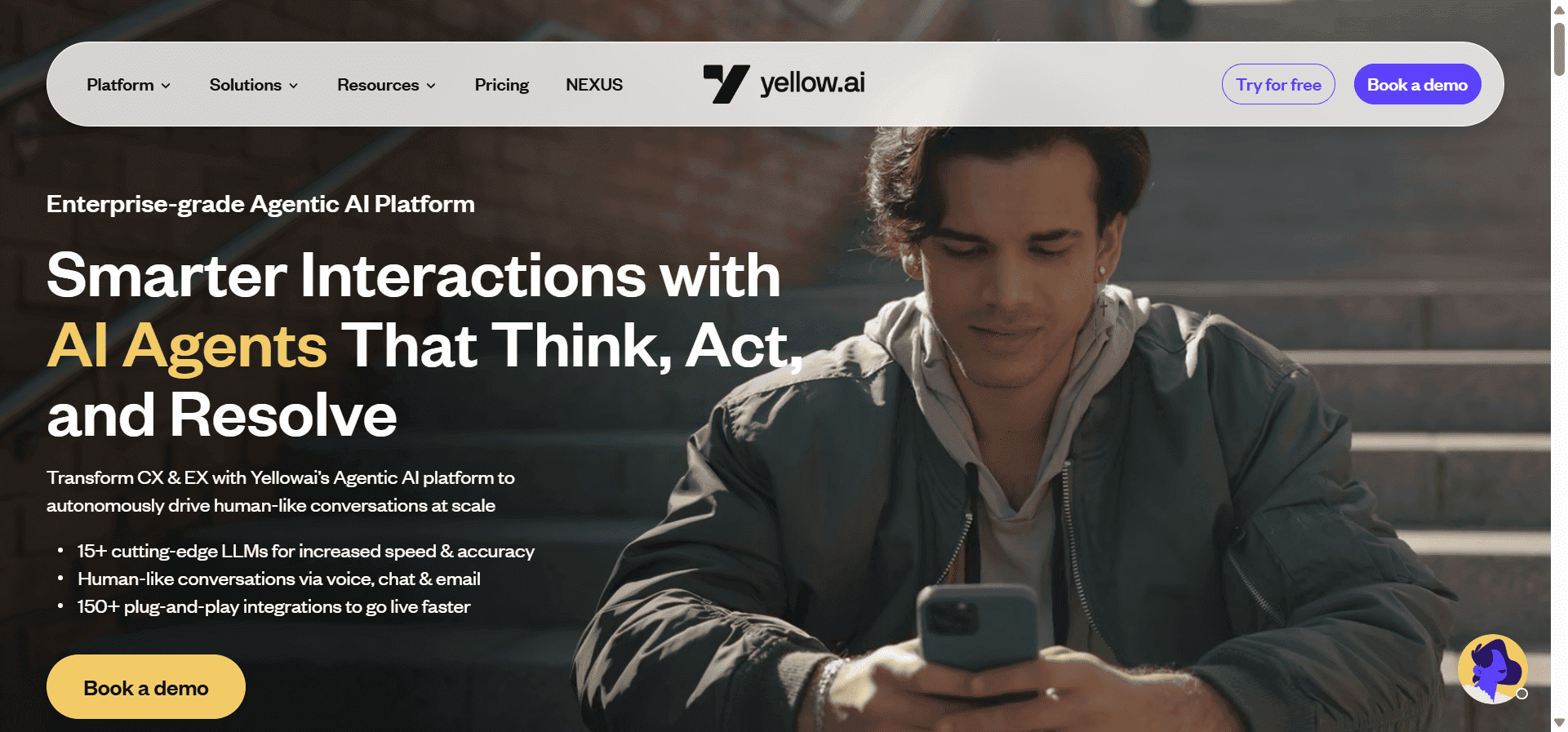 Yellow.ai, an AI-driven customer service WhatsApp API provider.