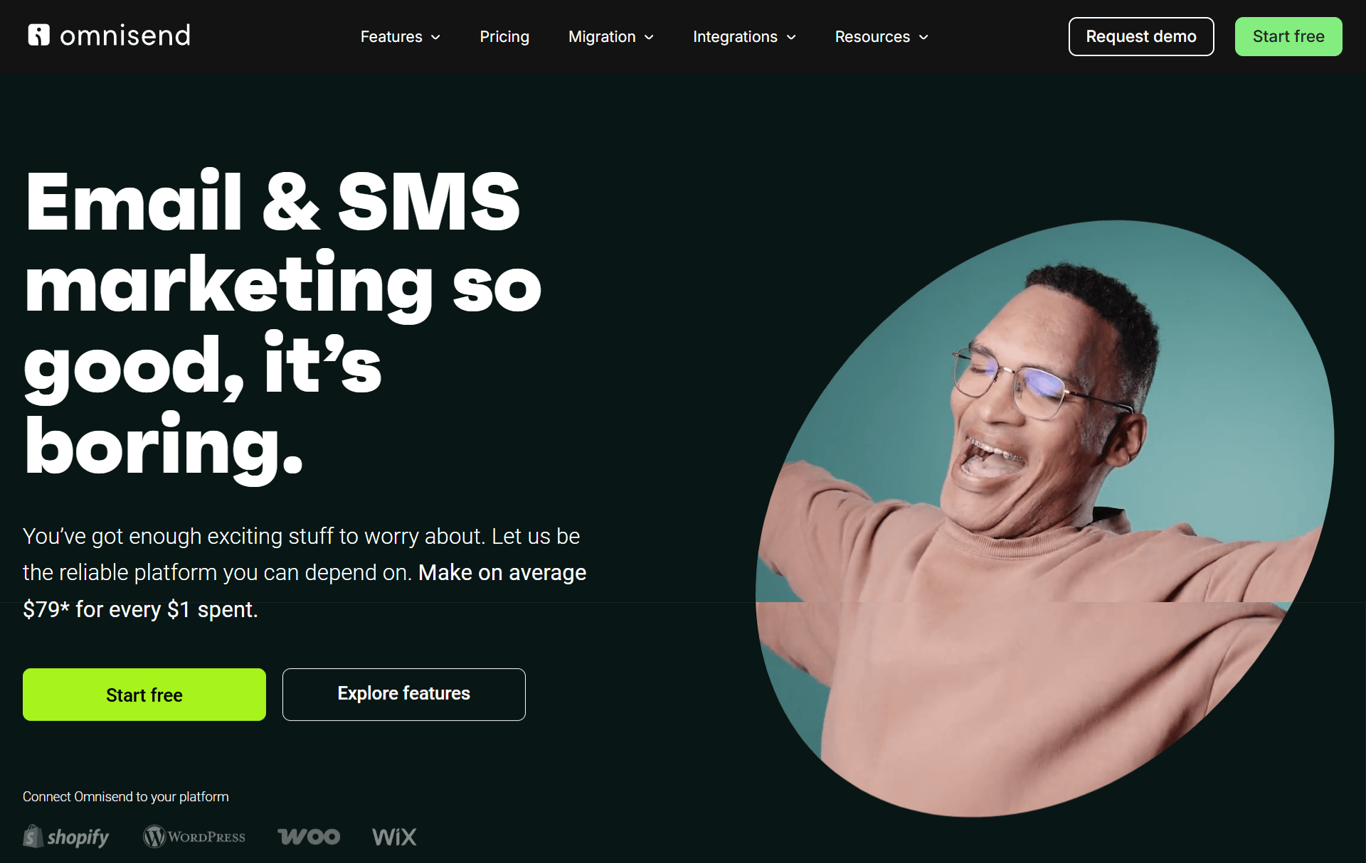 Omnisend, a multichannel e-commerce engagement automation tool.