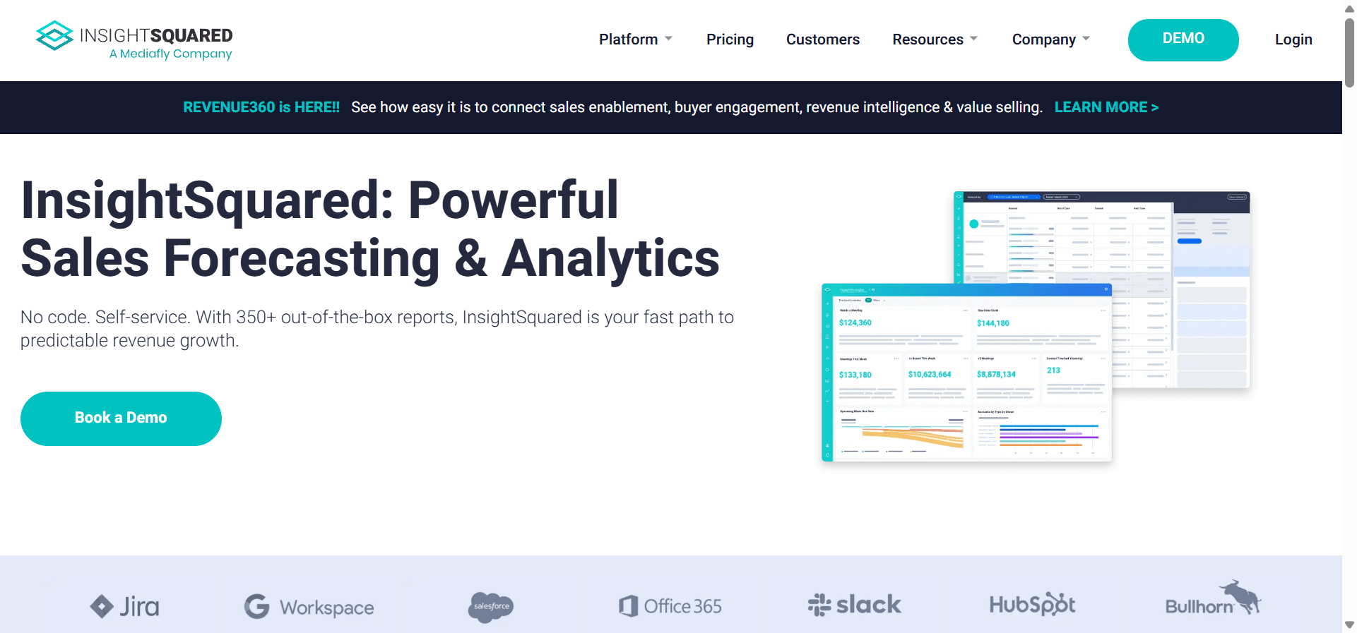 InsightSquared, an AI sales analytics platform.