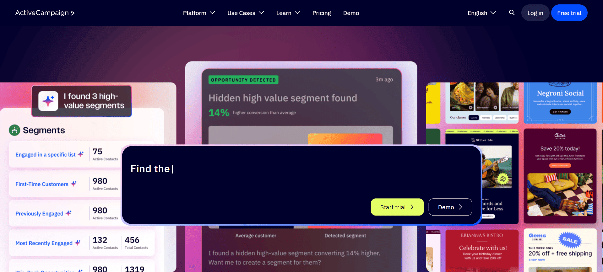 ActiveCampaign, a customer engagement automation tool.