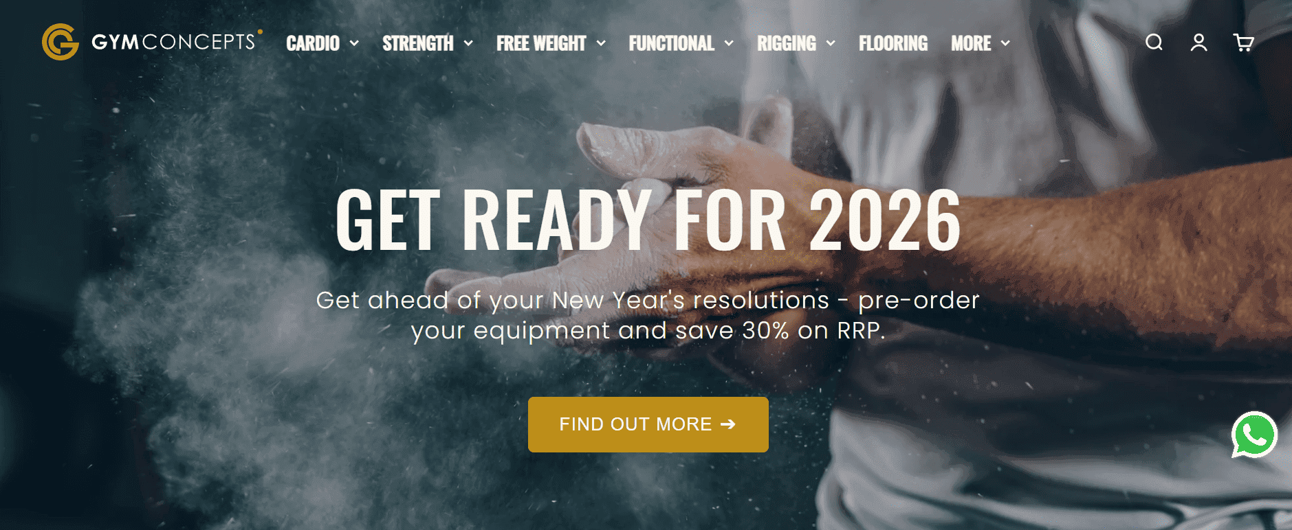  An example of a WhatsApp chat button on a website. 