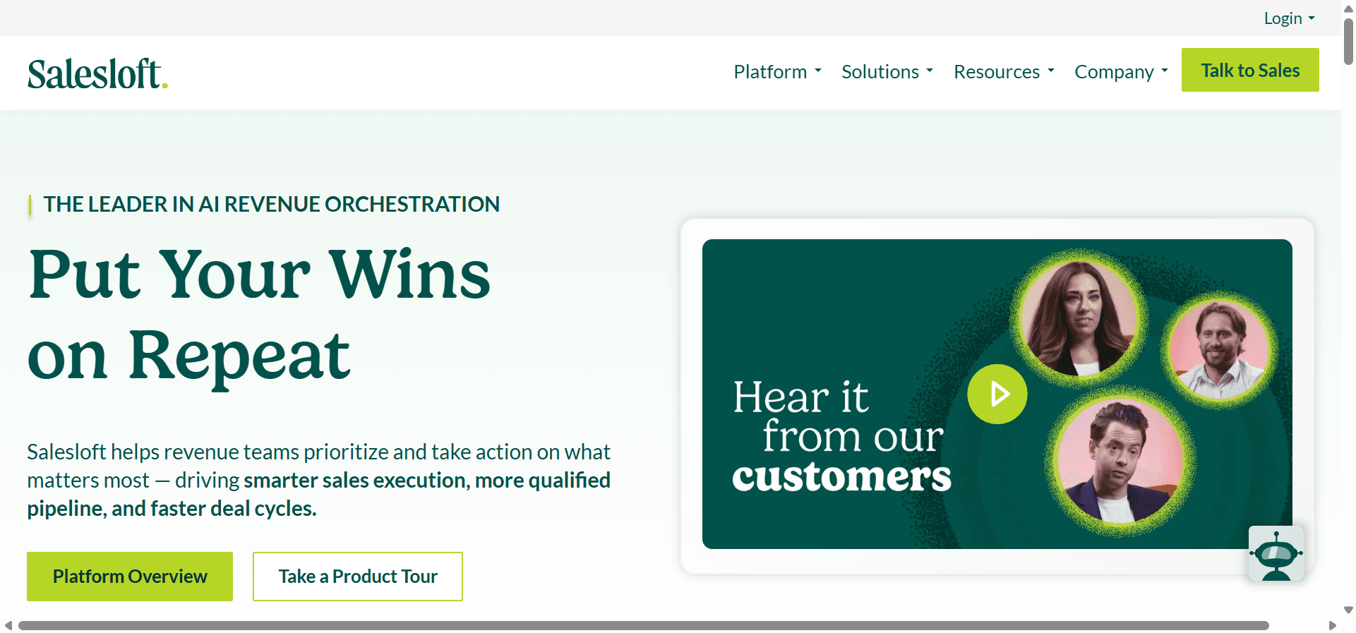 Salesloft, an AI sales platform.