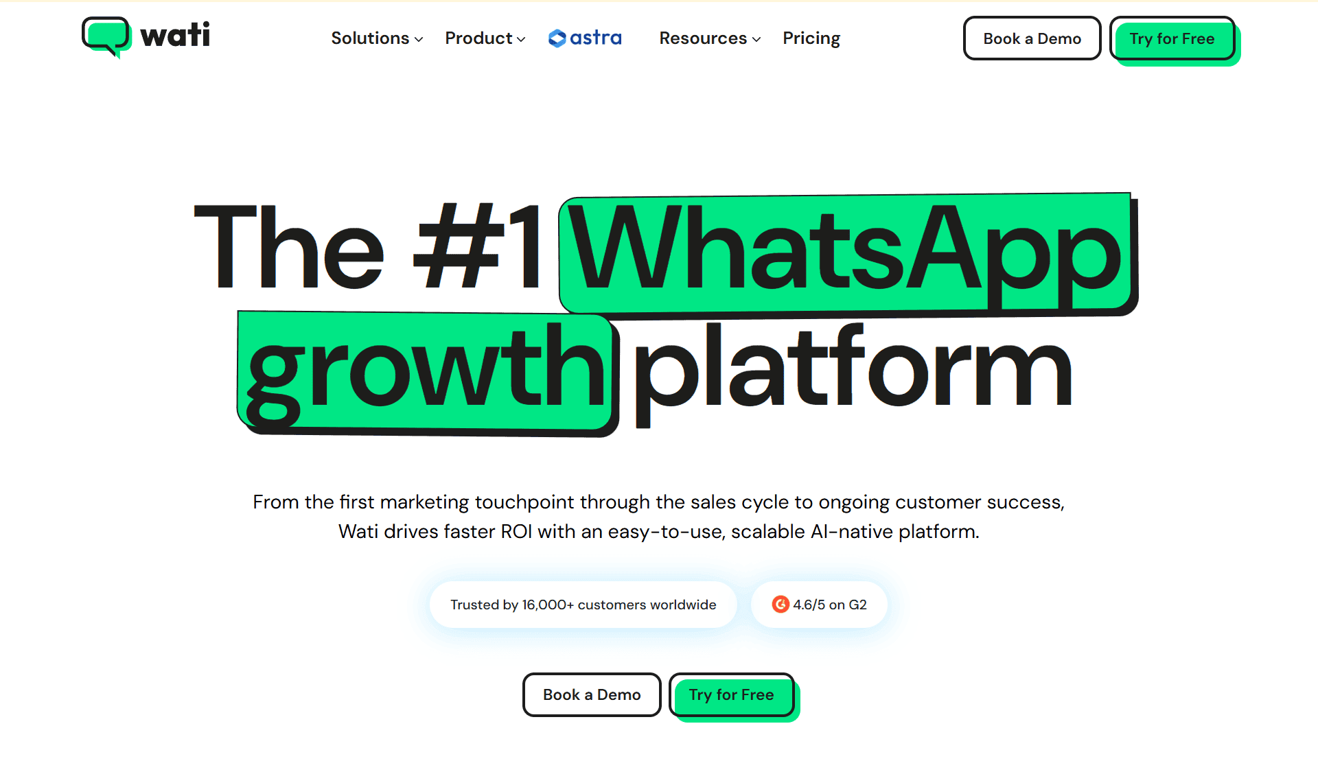 Wati, a renowned WhatsApp API provider.
