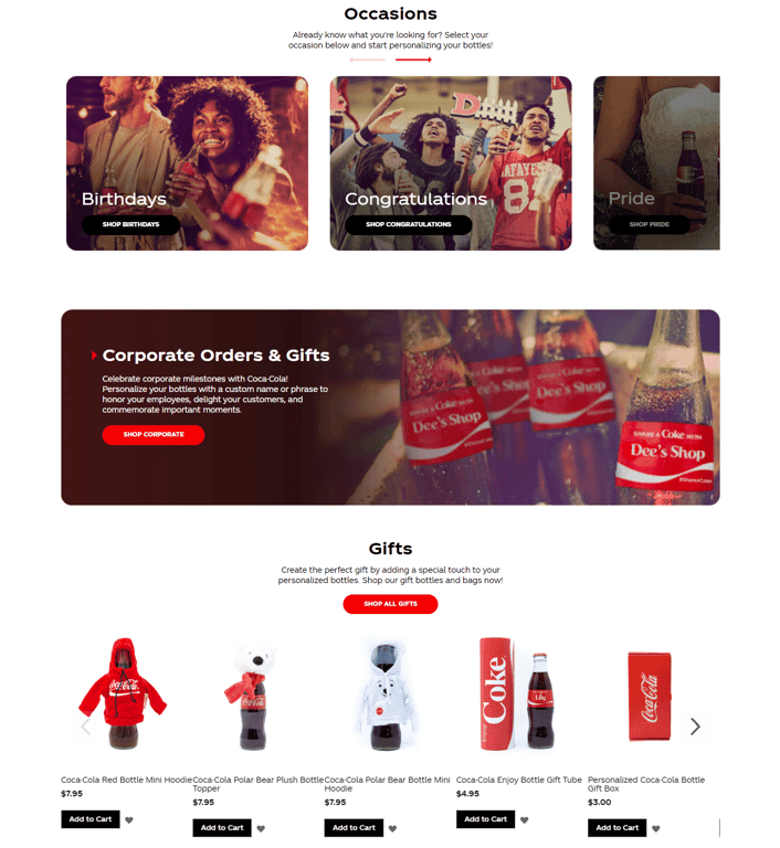 An example of social selling done by Coca-Cola.
