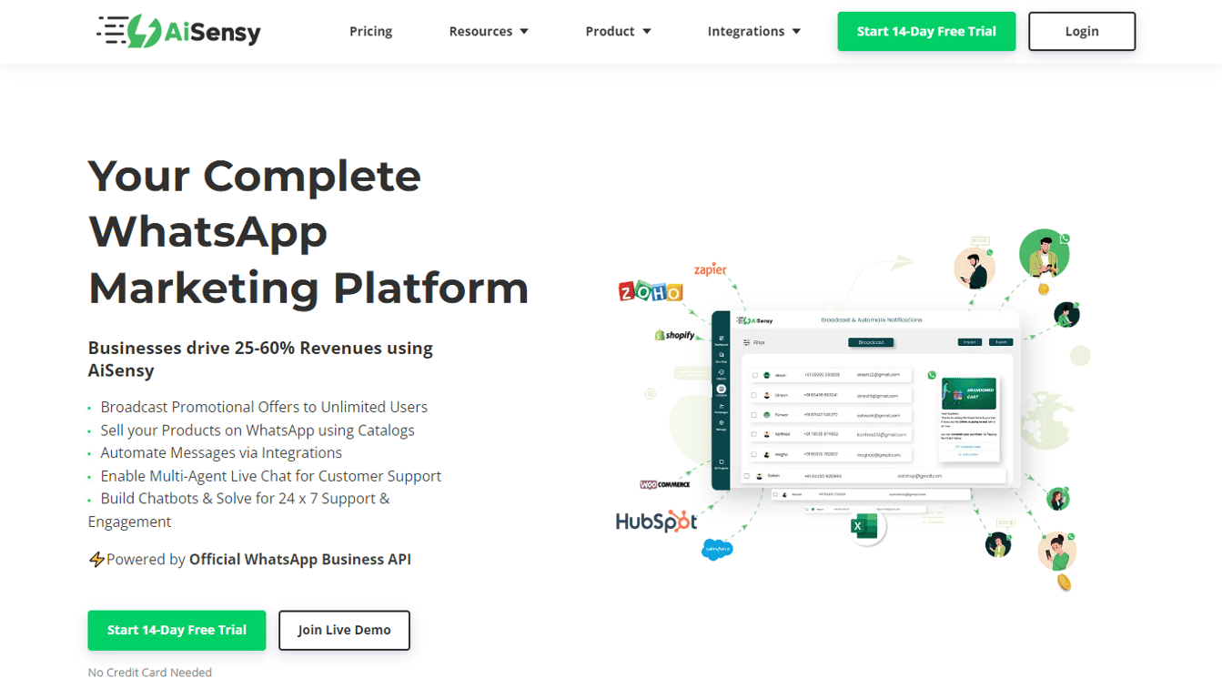 AiSensy, a renowned Wati alternative.