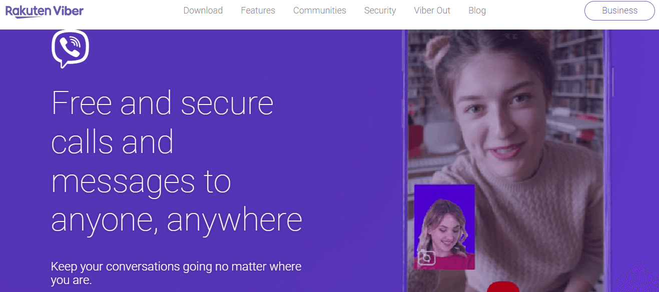 Viber, an alternative to WhatsApp Business.