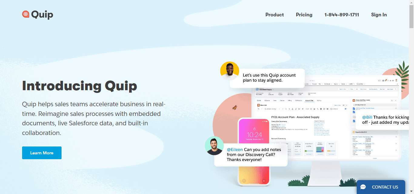 Quip, a multi-feature Notion alternative.