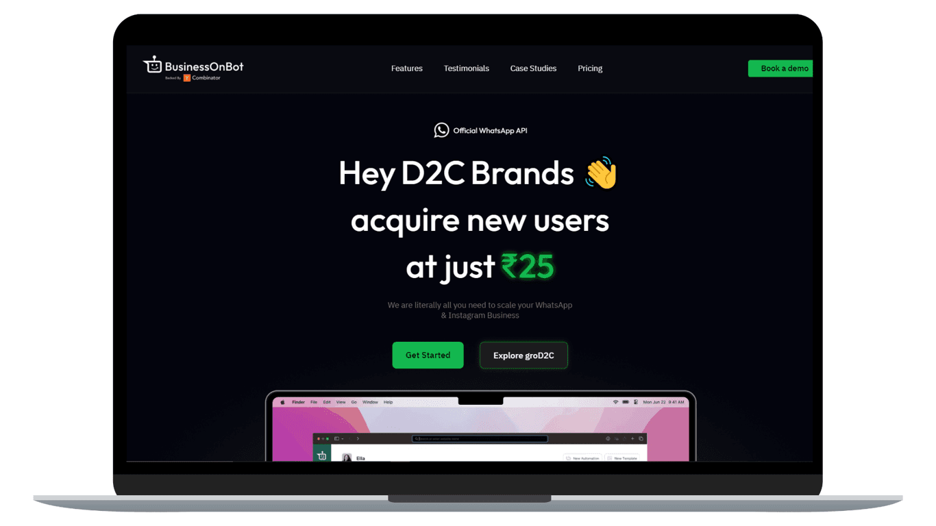 BusinessOnBot allows you to manage your WhatsApp marketing activities.