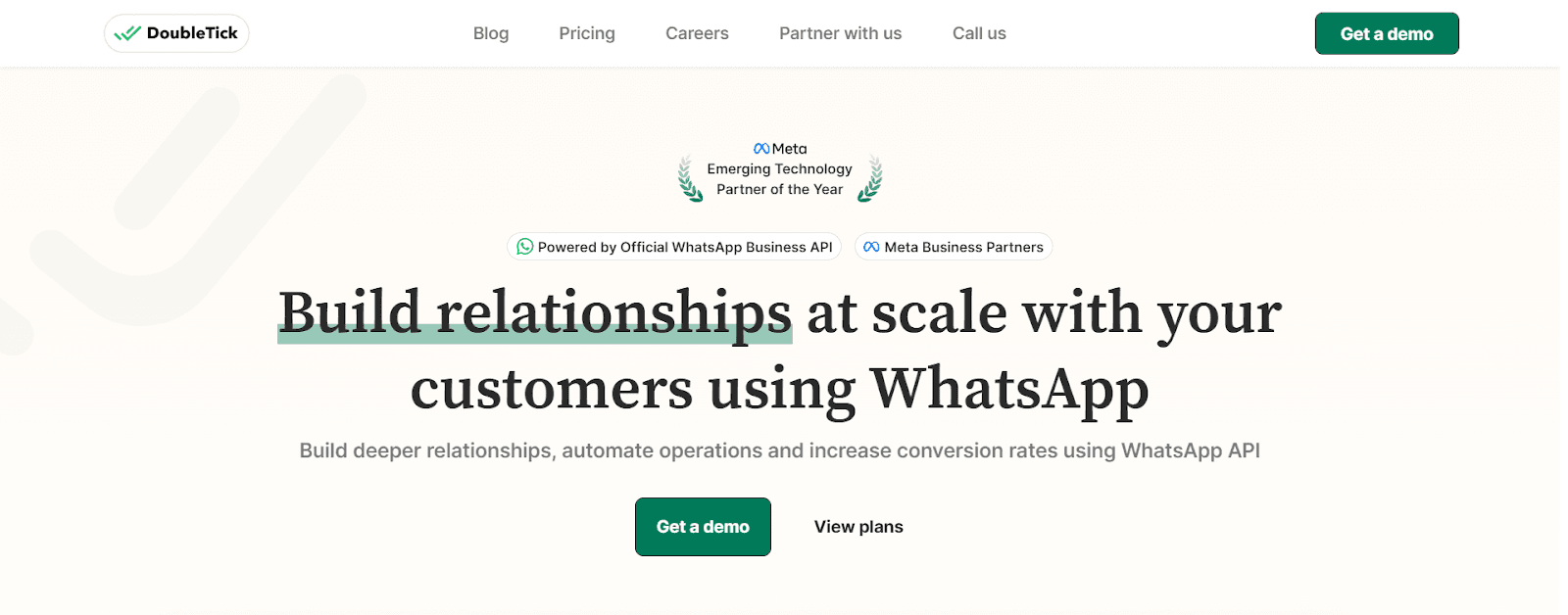 DoubleTick WhatsApp marketing tool.